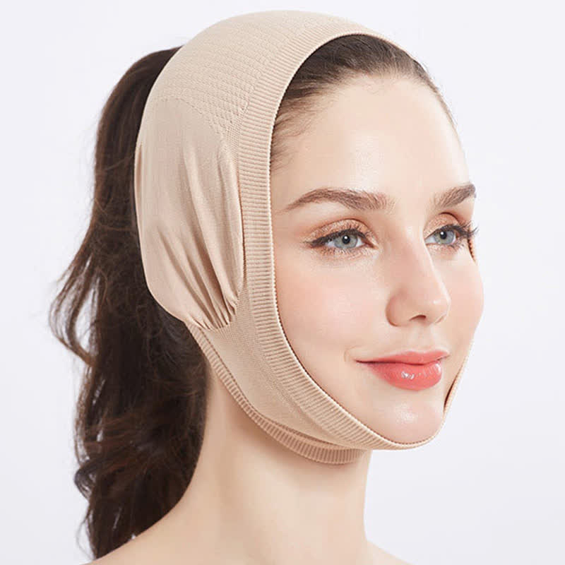Slimming & Lifting Facial Compression Band - Nude - One Size - image 3