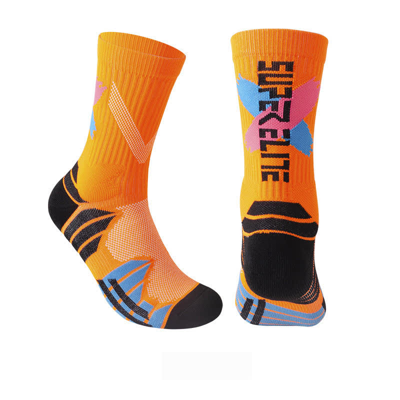 Color-Block Cushioned Support Basketball Quarter Socks(7 Pairs) - A - EU38-44(US5-10) - image 3
