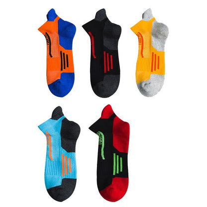 Color-Block Sports Compression Ankle Socks(5 Pairs)