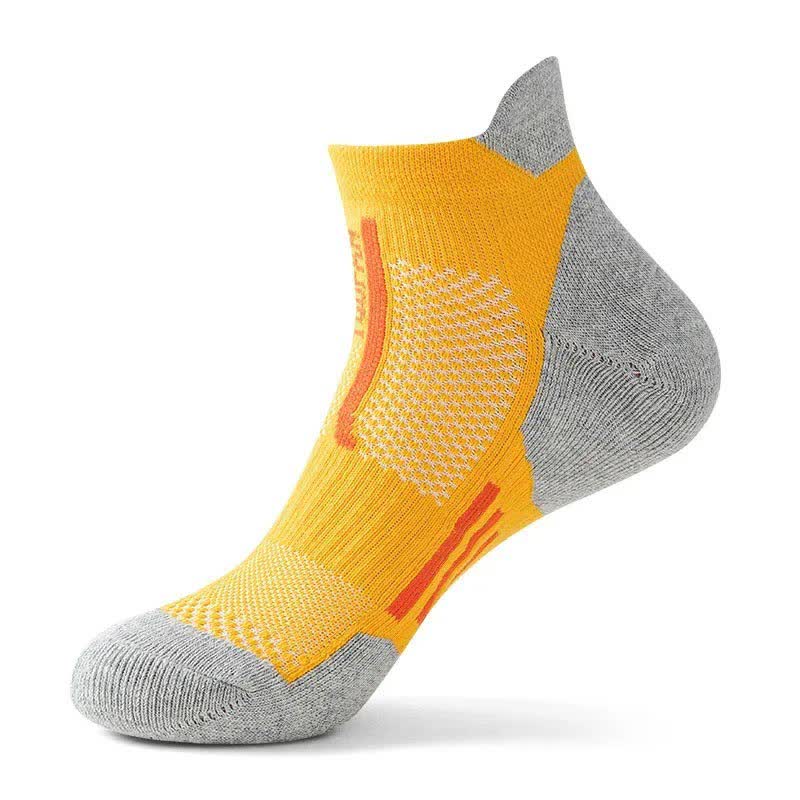 Color-Block Sports Compression Ankle Socks(5 Pairs) - Yellow - EU38-44(US5-10) - image 14