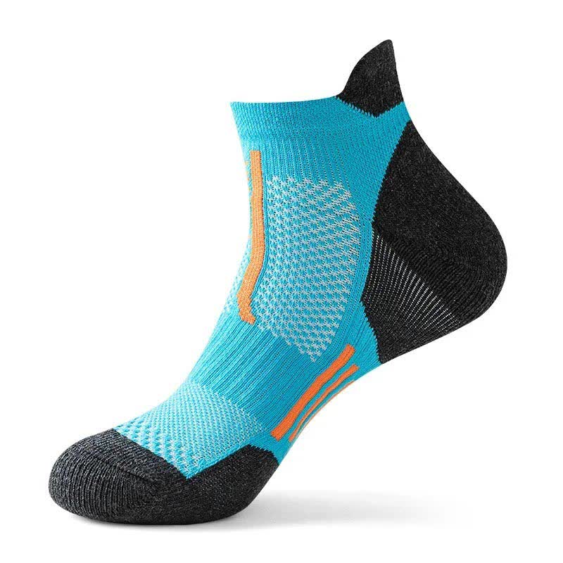 Color-Block Sports Compression Ankle Socks(5 Pairs) - Blue - EU38-44(US5-10) - image 9