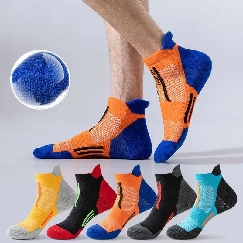 Color-Block Sports Compression Ankle Socks(5 Pairs) - image 0