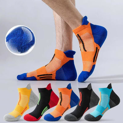Color-Block Sports Compression Ankle Socks(5 Pairs) - image 0