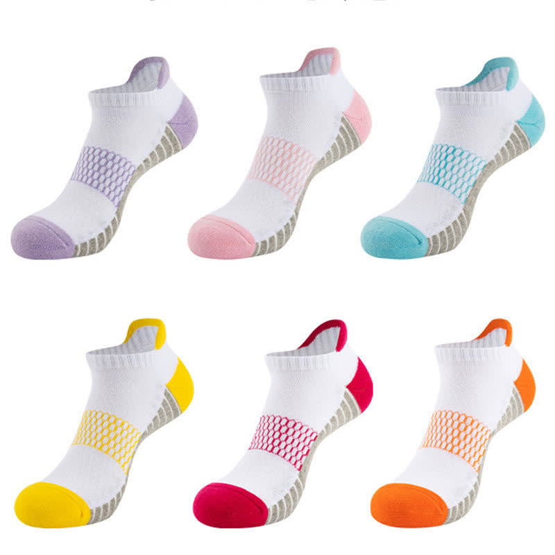 Cotton Sweat-absorbent Breathable Running Ankle Socks(6 Pairs) - Multicolor - EU35-40(US2-7) - image 0