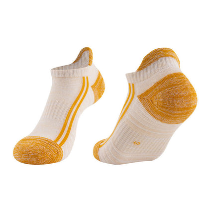 Color-Block Breathable Cotton Running Socks(6 Pairs) - Apricot - EU35-40(US2-7) - image 6