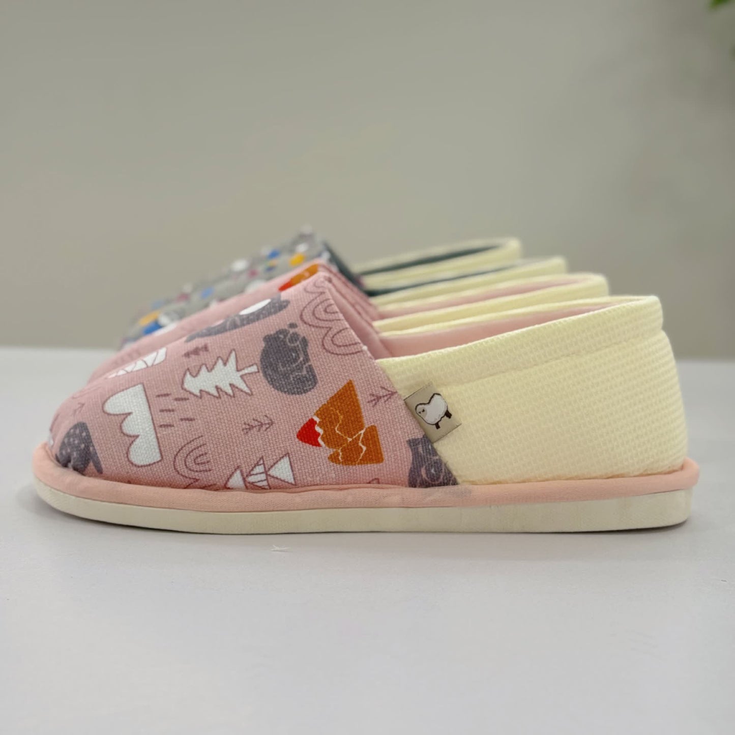 Cute Animal Print Non-Slip Canvas Home Slippers - image 2