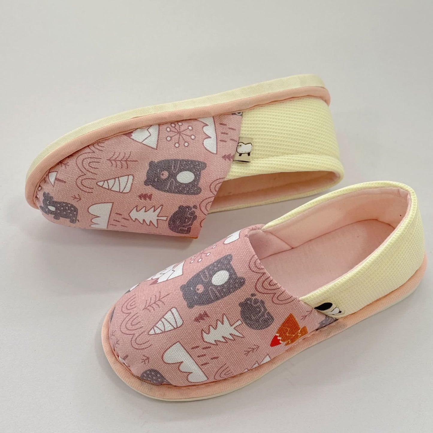 Cute Animal Print Non-Slip Canvas Home Slippers - image 5