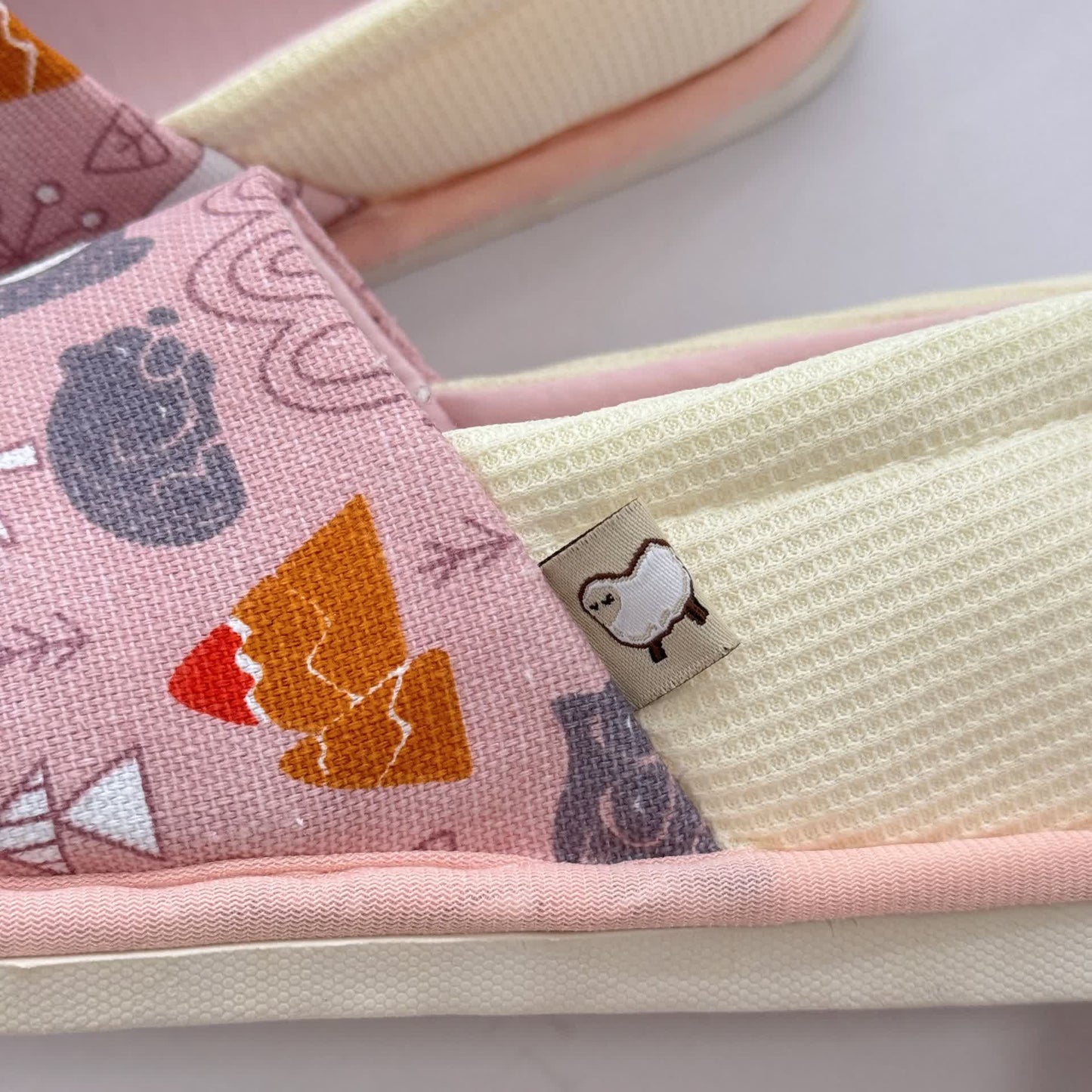 Cute Animal Print Non-Slip Canvas Home Slippers - image 8