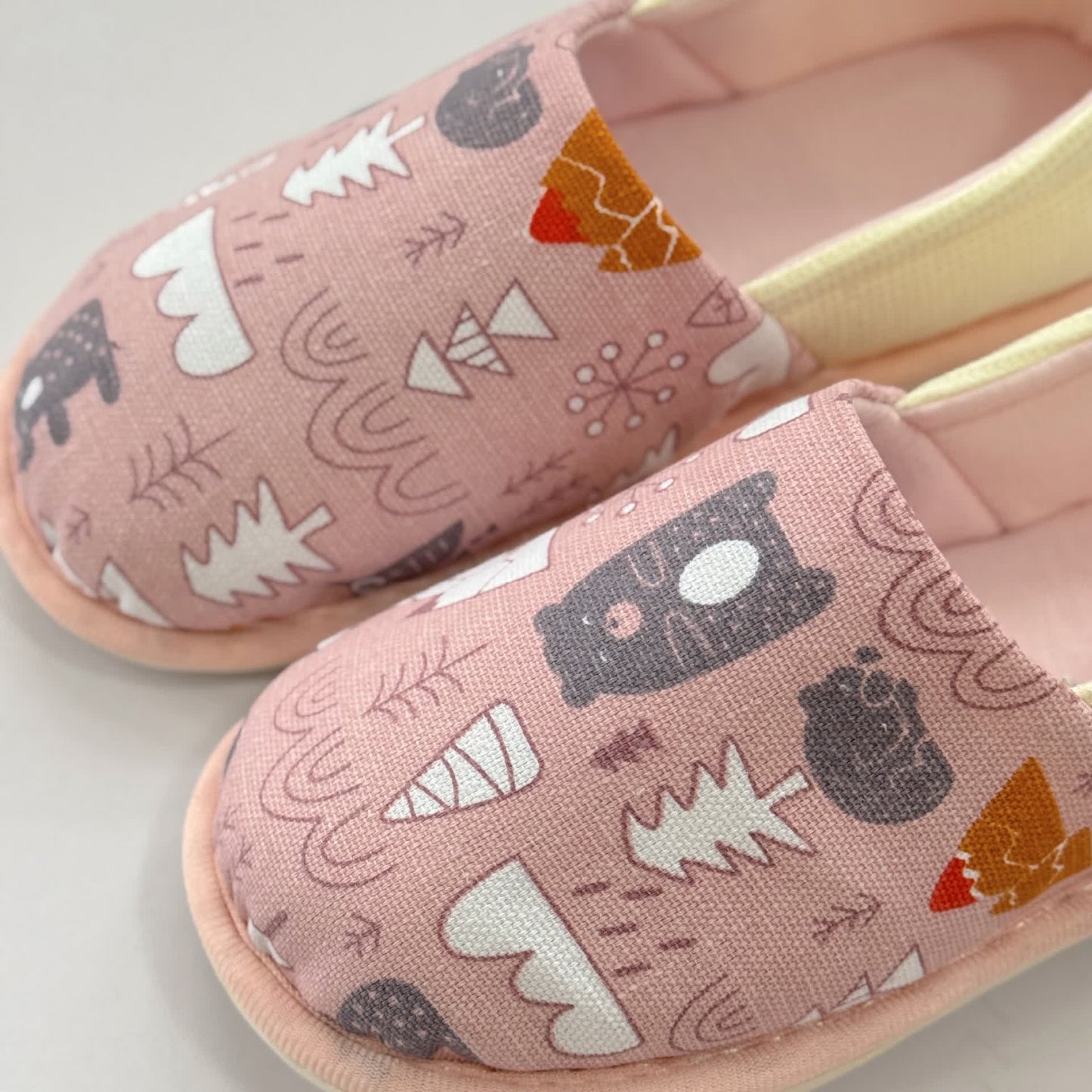 Cute Animal Print Non-Slip Canvas Home Slippers - image 7