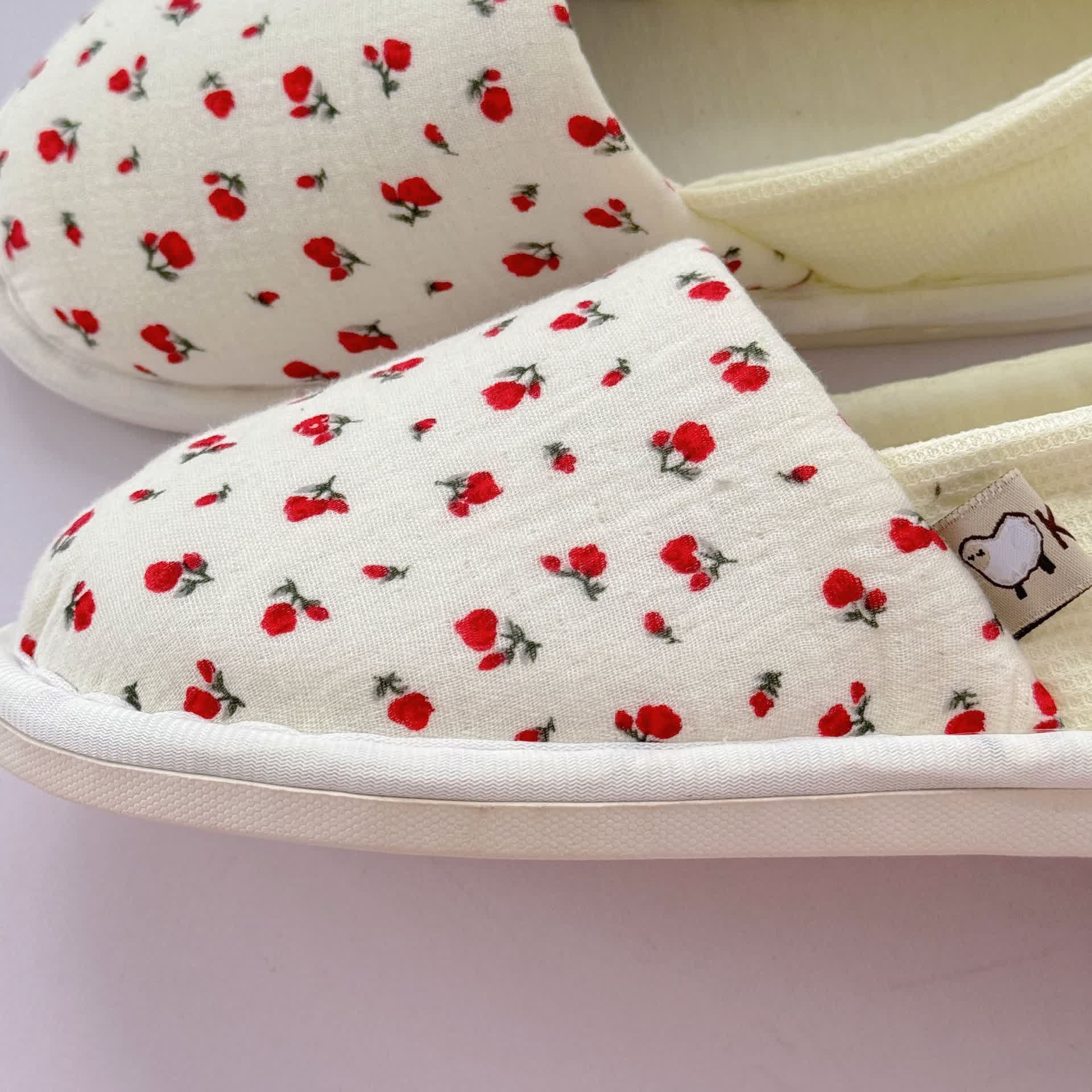 Floral Non-Slip Canvas Home Slippers - image 6