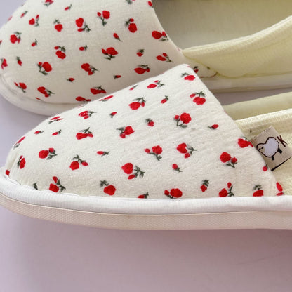 Floral Non-Slip Canvas Home Slippers - image 6