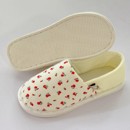 Floral Non-Slip Canvas Home Slippers - image 3