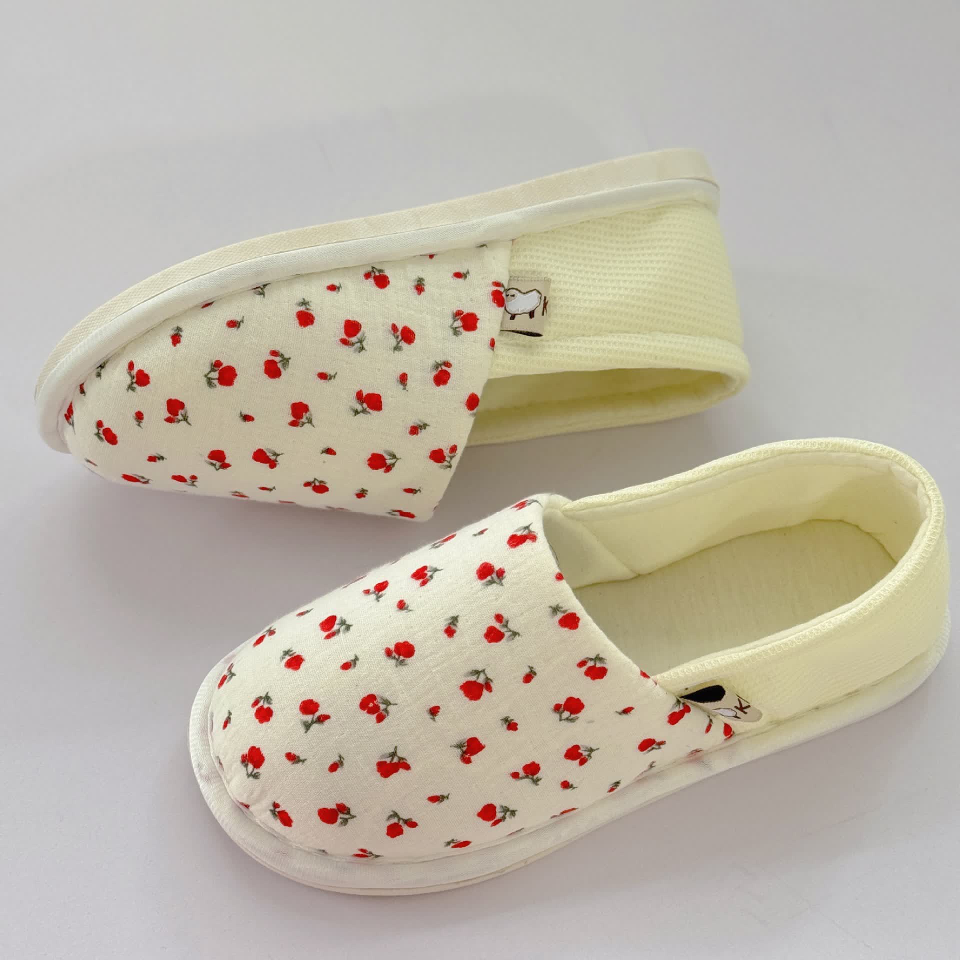 Floral Non-Slip Canvas Home Slippers - image 2