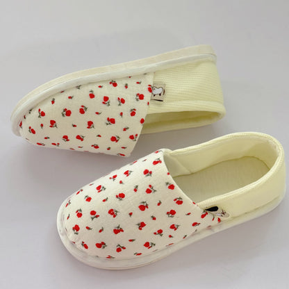 Floral Non-Slip Canvas Home Slippers - image 2