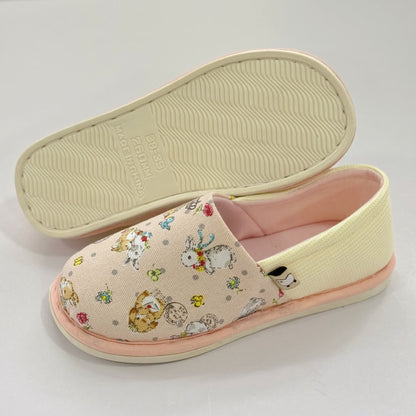Rabbit Print Non-Slip Canvas Home Slippers - image 6