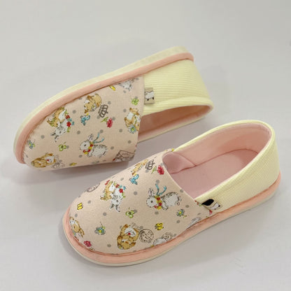 Rabbit Print Non-Slip Canvas Home Slippers - image 5
