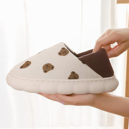 Cartoon Print Thick-Soled Non-Slip Closed-Back Slippers - image 10