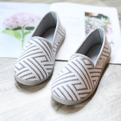 Striped Breathable Postpartum Home Slippers