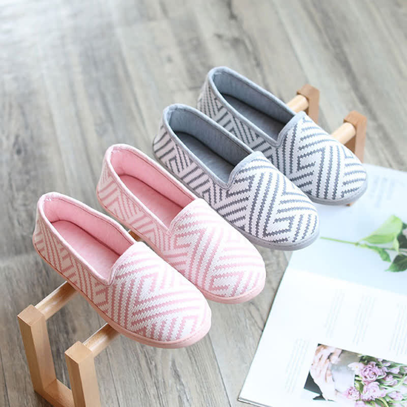 Striped Breathable Postpartum Home Slippers