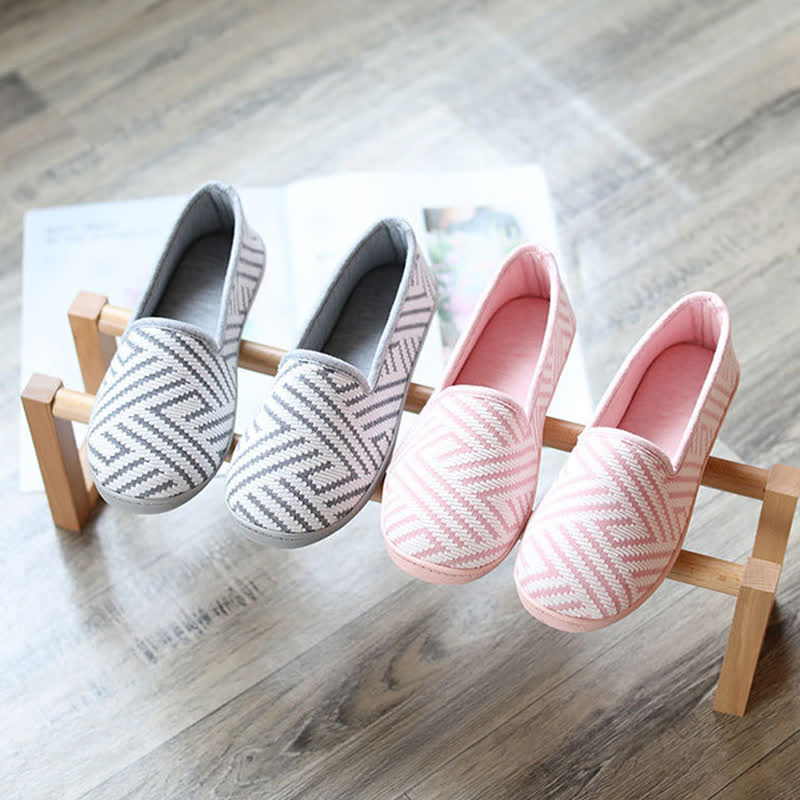 Striped Breathable Postpartum Home Slippers