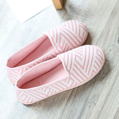 Striped Breathable Postpartum Home Slippers