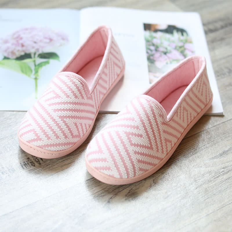 Striped Breathable Postpartum Home Slippers