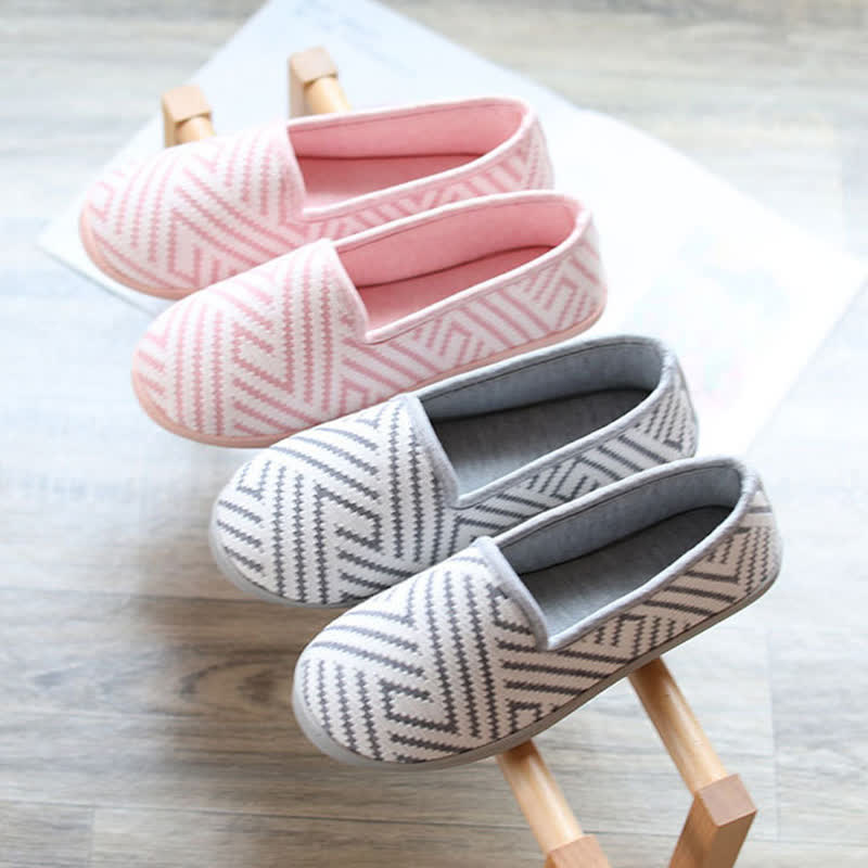 Striped Breathable Postpartum Home Slippers