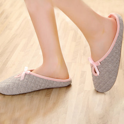 Elegant Bow Breathable Maternity Home Slippers