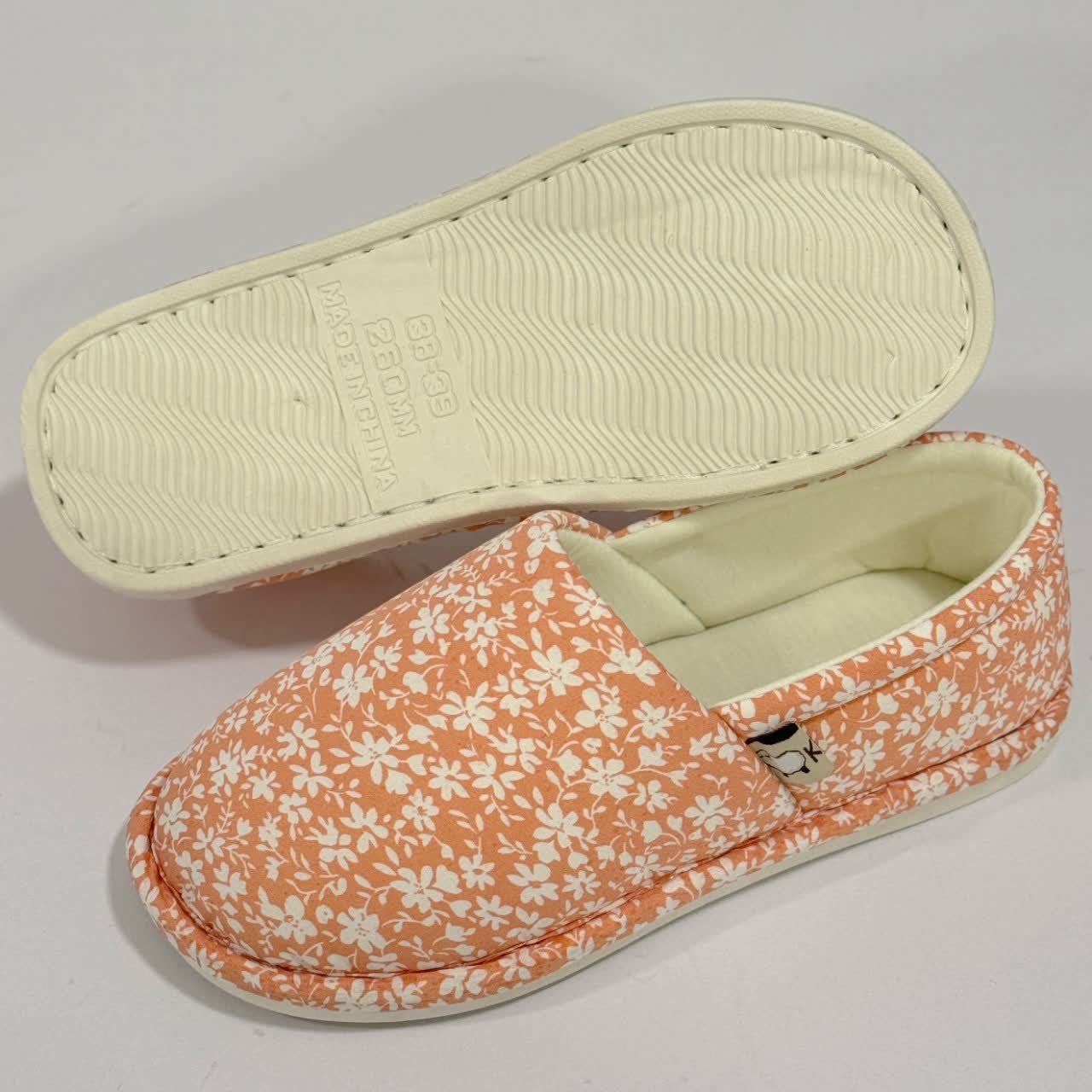 Rustic Floral Non-Slip Canvas Home Slippers - image 7
