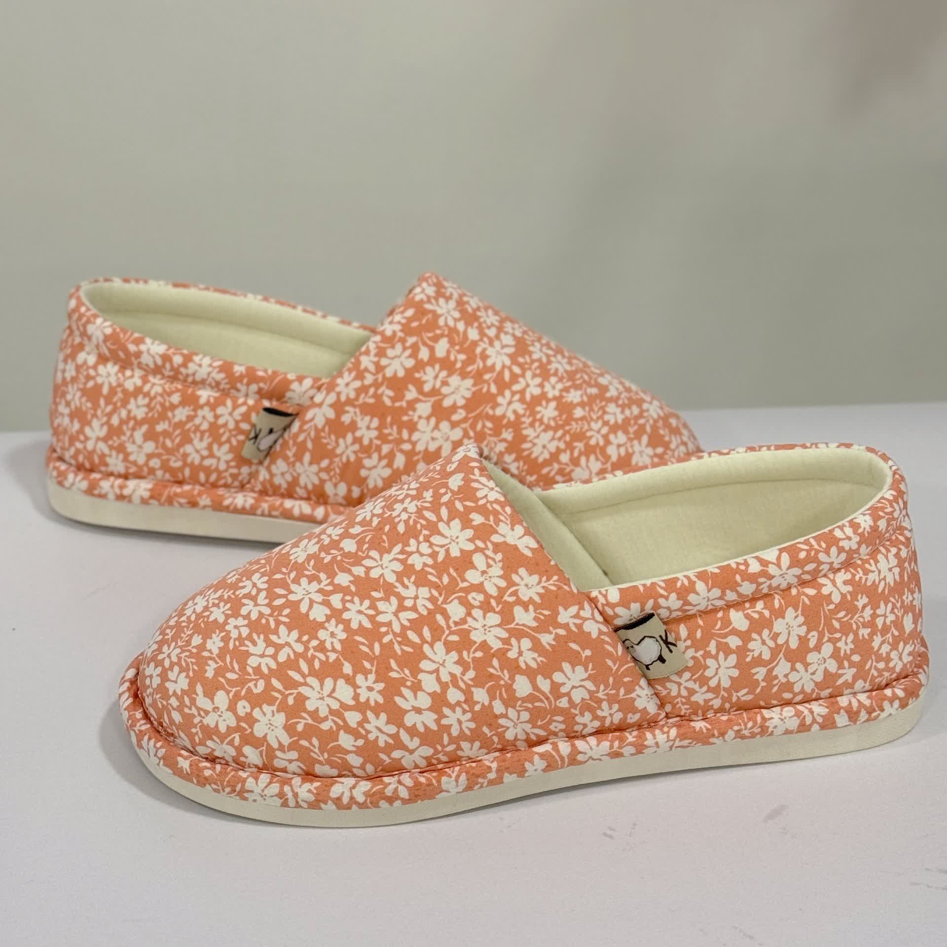 Rustic Floral Non-Slip Canvas Home Slippers - image 6