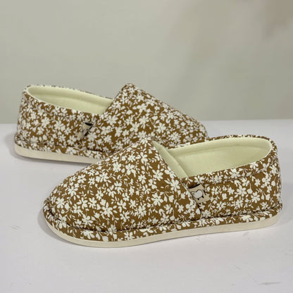 Rustic Floral Non-Slip Canvas Home Slippers - image 11
