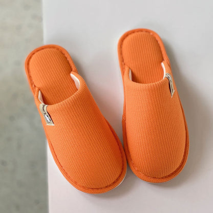Solid Color Simple Waffle Home Slippers