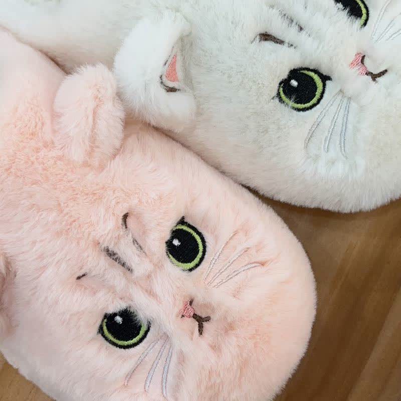 Cute Cartoon Kitten Indoor Plush Slippers - image 4