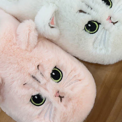 Cute Cartoon Kitten Indoor Plush Slippers - image 4