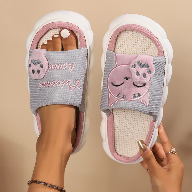 Cute Cartoon Kitten Home Slippers - image 10