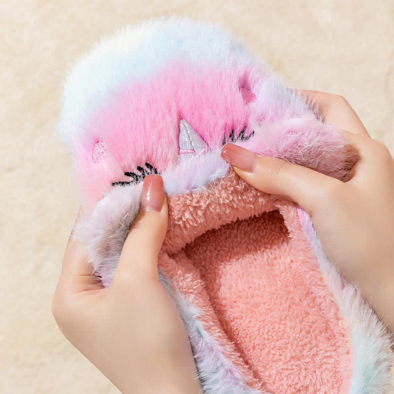 Cute Unicorn Plush Home Slippers - image 5
