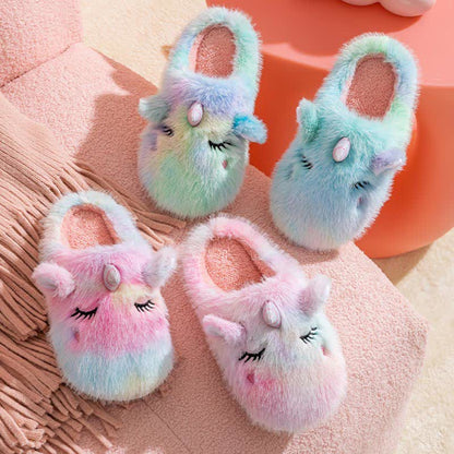 Cute Unicorn Plush Home Slippers - image 2