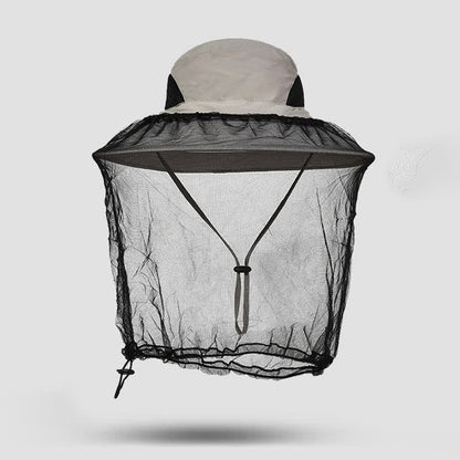 Outdoor Sun Protection and Anti-mosquito Bucket Hat - Light Gray - One Size - image 5
