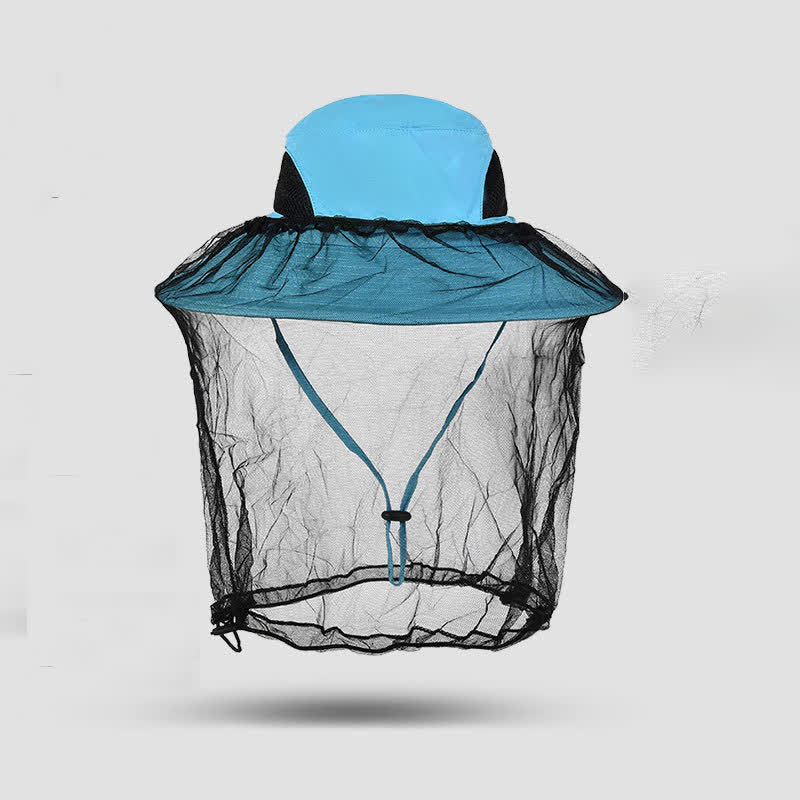 Outdoor Sun Protection and Anti-mosquito Bucket Hat - Sky Blue - One Size - image 2