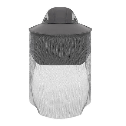 Outdoor Protective Wide Brim Bucket Hat - Dark Grey - One Size - image 4