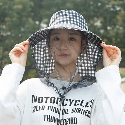 Floral Print Outdoor Wide Brim Bucket Hat - F - One Size - image 13