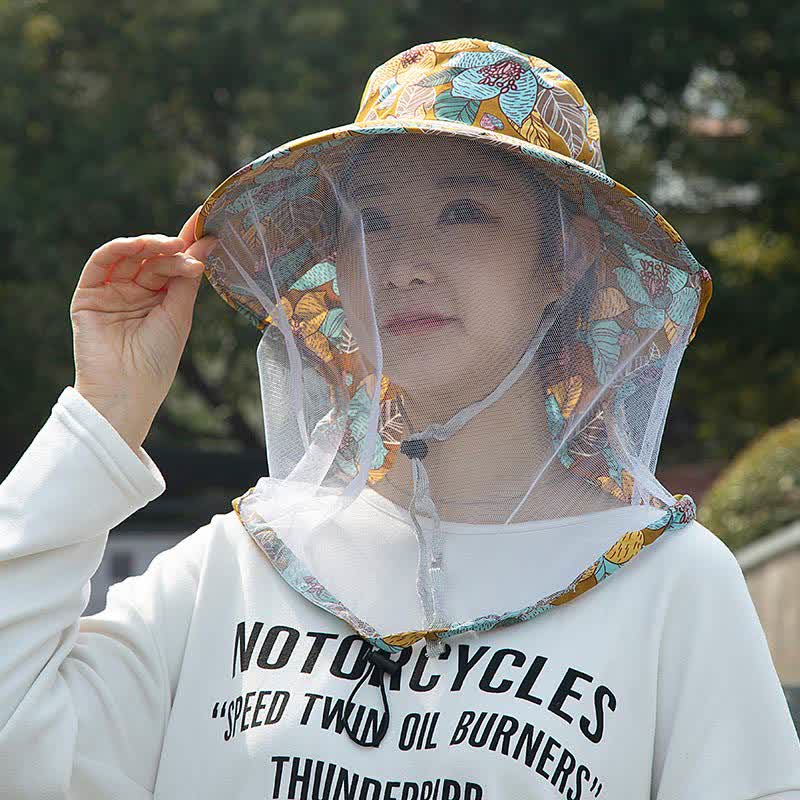 Floral Print Outdoor Wide Brim Bucket Hat - image 12
