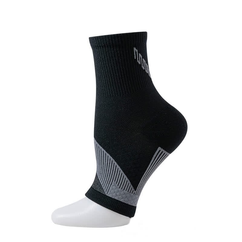 Solid Color Open Toe Compression Socks(3 Pairs)