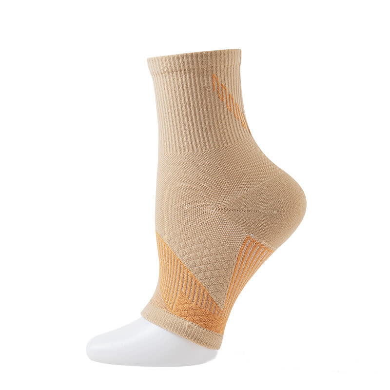 Solid Color Open Toe Compression Socks(3 Pairs)