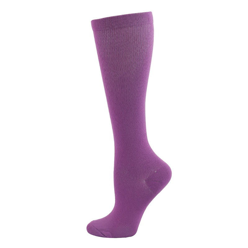 Polka Dot Heart Print Compression Socks(6 Pairs) - D - L/XL - image 4