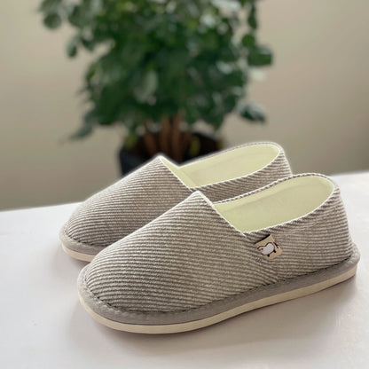 Simple Stripe Soft Sole Home Slippers - Grey - EU44-45(US10-11) - image 7