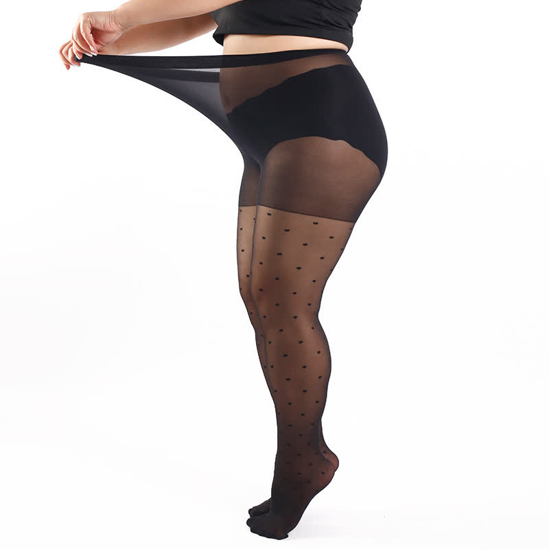 Plus Size Polka Dot Stockings(3 Pairs) - image 6