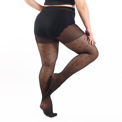 Plus Size Polka Dot Stockings(3 Pairs)