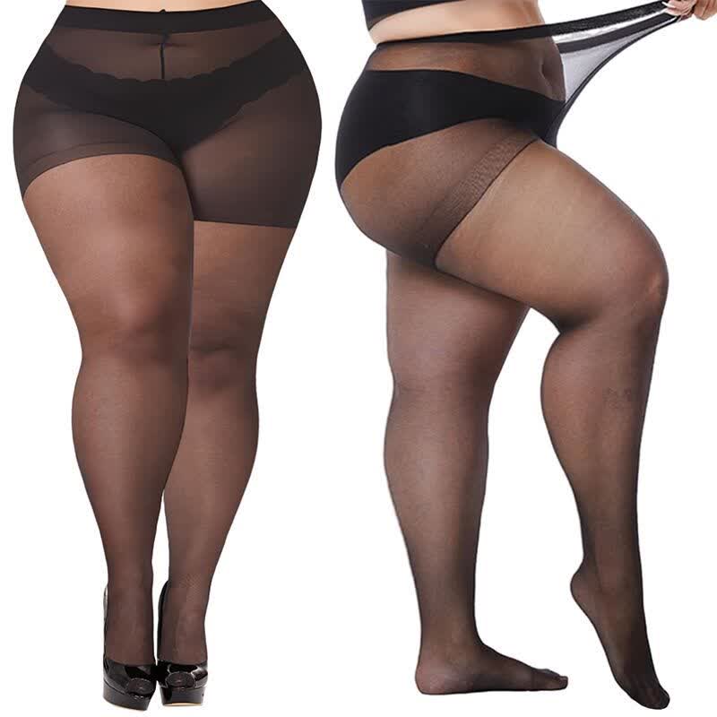 Plus Size Solid Color Pantyhose(3 Pairs)