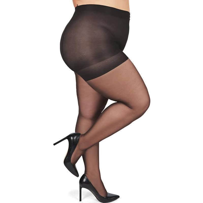 Plus Size Solid Color Pantyhose(3 Pairs) - image 10